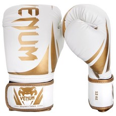 VENUM Challenger 2.0 拳擊跆拳道泰拳 MMA 手套 226g, 白色+金色
