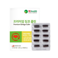 하이헬스 프리미엄 징코 콜린 영양제, 30정, 1개