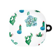BANIMONG 印花耳機保護硬殼 Buds Live/Buds 2/Buds Pro適用, 單品, 04 仙人掌紋