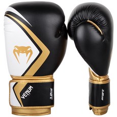 VENUM Contender 2.0 拳擊手套 雙手套組, 黑色 + 白色 + 金色