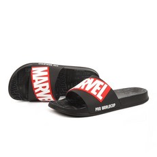 PRO WORLD CUP Marvel印花拖鞋, 黑色, 240