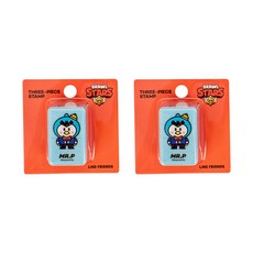 STUDIO EIGHT LINE FRIENDS印章 2入, 普先生, 3種