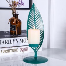 復古樹葉燭台, 綠色