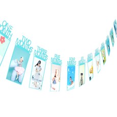 市集感性畫廊掛旗 4入, 藍色