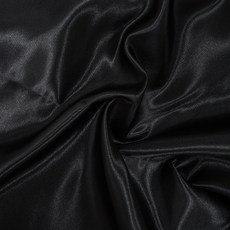 Nabisongil 寬幅高級緞面拷克布料, 黑色