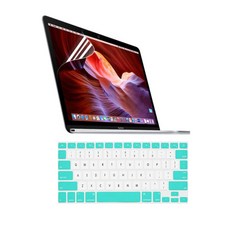 뉴맥북에어 13 크리스탈 망고 키스킨 + 액정보호필름 세트 A2179, 키스킨(민트), 필름(단일색상), 1세트