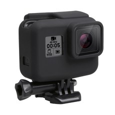 슈트 고프로 히어로5/6/7 프레임용 실리콘 케이스 심플 블랙, 1개, Gopro hero 5/6/7