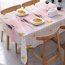 PVC防水便攜式桌布 粉紅色 137*90cm, 1件, 5個