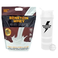 BENETEIN 乳清巧克力味 2kg + Shaker White, 1套