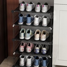 GAPANG 5層門口鞋架 M款 黑色, 1個