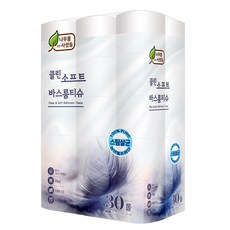 Namureul Simneun Saramdeul Clean&Soft3層廁用捲筒衛生紙 30m, 30捲, 1袋