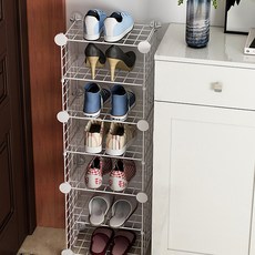 GAPANG 預製窄入口鞋櫃白色 7 層 F, 1個