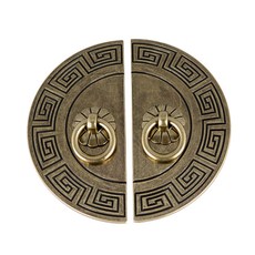 MONESPACE 古董傳統家具拉手 5102 小左+右+螺絲隨機出貨 6p 套組, 1套