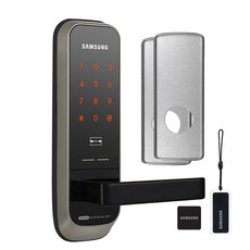 삼성전자 무타공 도어록 SHP-H20 + 보강판 2p + 카드키 걸이형 + 스티커형 세트