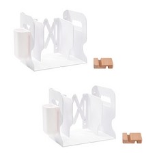 JS컴퍼니 접이식 책꽂이 2p + 필기구홀더 2p + 핸드폰거치대 2p 세트, 화이트