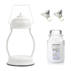 YANKEE CANDLE 香氛蠟燭+復古造型暖燈+燈泡 2入, 暖色（純白）、蠟燭（婚禮）