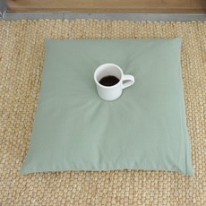 簡約素色坐墊套, 薄荷