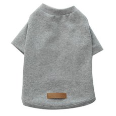 東東家 每日基本T恤狗狗衣服, 灰色, 1個