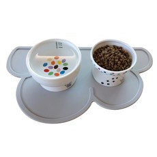 발라당 반려동물 실리콘 식기매트 43 x 24 cm, 그레이, 1개