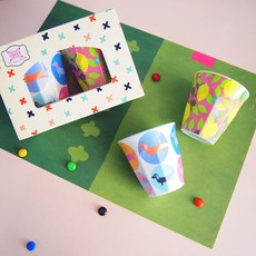 진저 유아 디자인 컵 2종 세트 중, 레몬에이드,  소세지도그, 1세트