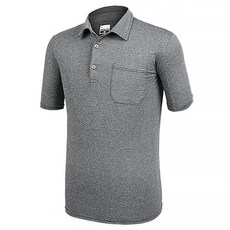 이지바이 남성용 텐셔닝 스트라이프 멜란지 카라 반팔 티셔츠