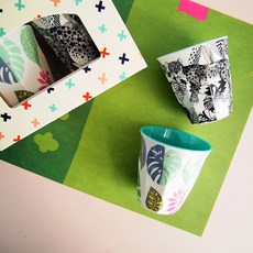 진저 유아 디자인 컵 2종 세트 중, 프리티리브,  레오파드, 1세트