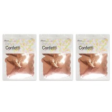 Joyparty 派對裝飾圓形紙片 3入, 銀箔玫瑰金