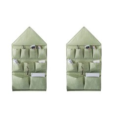 GUNU簡易壁掛式收納口袋 9格 2入, 綠色