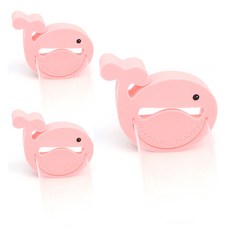 鯨魚造型水龍頭延伸器, 粉色, 3入