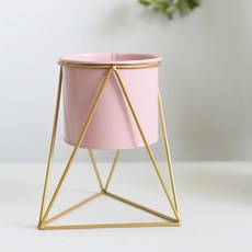 讚媽咪 北歐風室內裝飾圓形花盆, 粉紅色, 1個