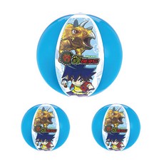 디코랜드 공룡메카드 비치볼 40 3p, 혼합색상