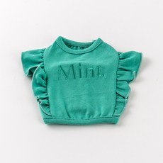 Amy Loves Pet 彩繪短版T恤, 薄荷綠