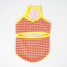 狗狗格紋比基尼, 紅色