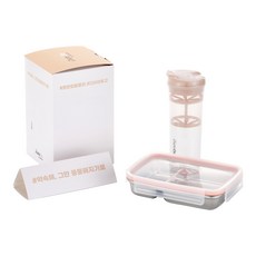 STEN LOCK Dieto Go奶昔杯保鮮盒組, Peach, 1組