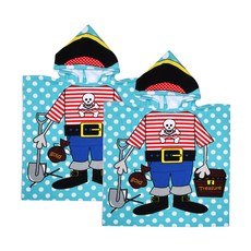 K2nine 快樂戲水兒童浴袍 60 x 60 cm, 海盜船長, 2個