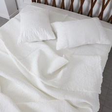 簡約純棉絎縫夏季被, 奶油眼