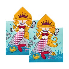 K2nine 快樂戲水兒童浴袍, 美人魚公主, 2個