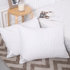 整顆可水洗枕芯 2入, 白色的