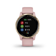 가민 비보엑티브 4 스마트워치 한글판, 더스트 로즈 + 라이트 골드 버클, 40mm, GPS