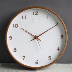 MJK 300 可愛木質靜音壁鐘, 焦糖