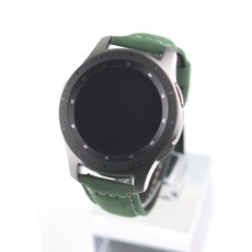 갤럭시 프론티어/기어S3/워치3 22mm 스웨이드 밴드 (45/46mm 호환 가능), 올리브 + 블랙버클, 1개