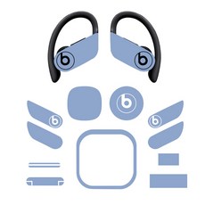 Chomi&Seven Powerbeats Pro 時尚造型貼紙, 單一商品, 藍灰色