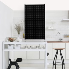타공판닷컴 철제 파티션 결합형 가로 60cm x 높이 100cm, 1개, 블랙