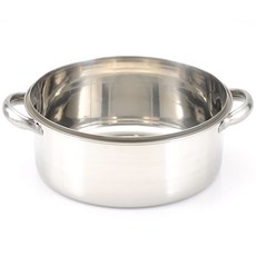 多功能不鏽鋼雙耳湯鍋 L號, 265mm, 1個