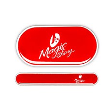 Magic Nail Bar 魔法閃亮去角質+文件組, 紅色的, 1套