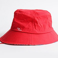 hellodotori 孩童雙面印花遮陽帽 C010, 紅色的
