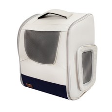 PETRONG 寵物藍點網眼背包攜帶包 PTR481, 白色的