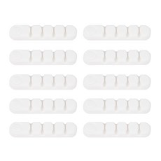 브리스크스타일 케이블 정리 홀더, 10개, 화이트