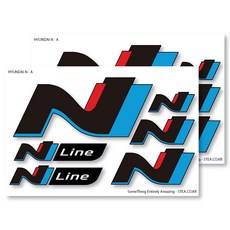 STEA 現代N Mobis 標誌貼紙組, 現代N A款, 2個