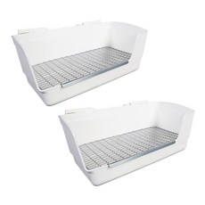 리프페럿 토끼 기니피그 친칠라 깔끔 화장실 RB-L04, 크림, 2개